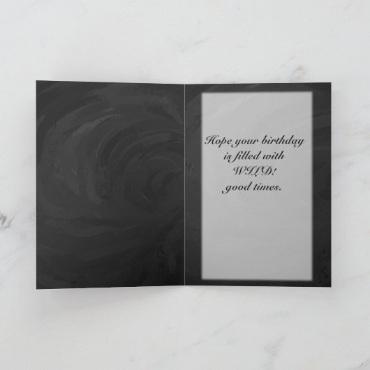 Kohl Black Monogram Personalisiert Karte (Innenseite)