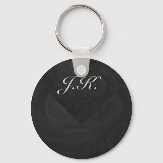 Kohl Black Monogram Personalisiert Schlüsselanhänger (Vorderseite)