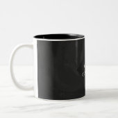 Kohl Black Monogram Personalisiert Zweifarbige Tasse (Links)
