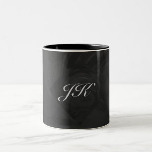 Kohl Black Monogram Personalisiert Zweifarbige Tasse