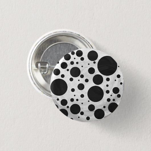 Kohl Black Polka Dot Pattern Button (Vorne & Hinten)