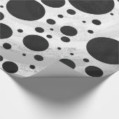 Kohl Black Polka Dot Pattern Geschenkpapier (Ecke)