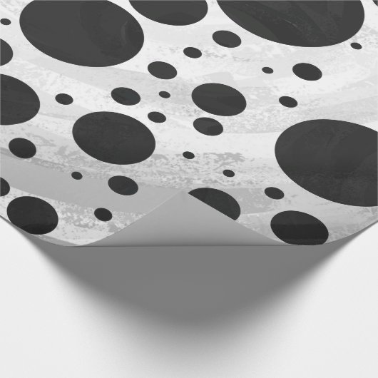 Kohl Black Polka Dot Pattern Geschenkpapier (Ecke)