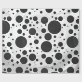 Kohl Black Polka Dot Pattern Geschenkpapier (Flach)