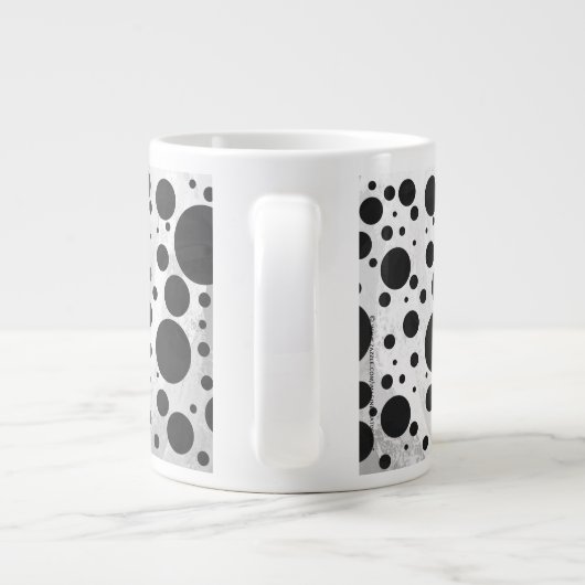 Kohl Black Polka Dot Pattern Jumbo-Tasse (Rückseite)
