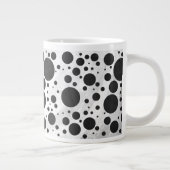 Kohl Black Polka Dot Pattern Jumbo-Tasse (Rechts)