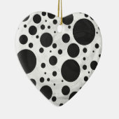 Kohl Black Polka Dot Pattern Keramik Ornament (Rechts)