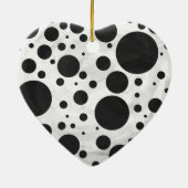 Kohl Black Polka Dot Pattern Keramik Ornament (Hinten)