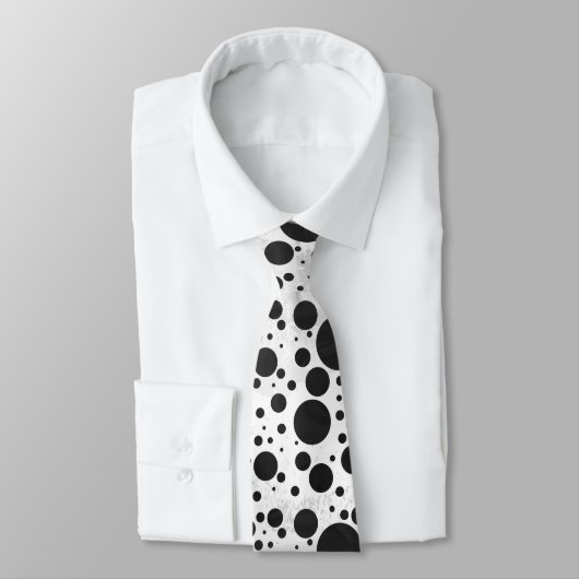 Kohl Black Polka Dot Pattern Krawatte (Gebunden)