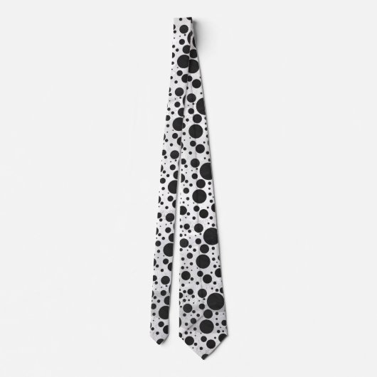 Kohl Black Polka Dot Pattern Krawatte (Rückseite)