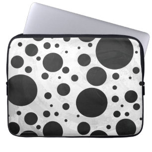 Kohl Black Polka Dot Pattern Laptopschutzhülle