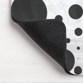 Kohl Black Polka Dot Pattern Mousepad (Ecke)
