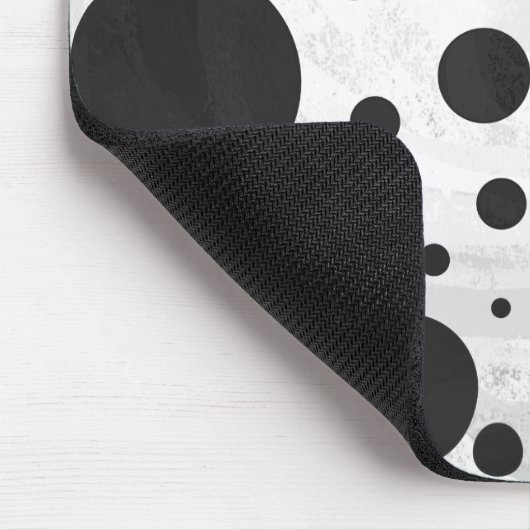 Kohl Black Polka Dot Pattern Mousepad (Ecke)