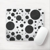 Kohl Black Polka Dot Pattern Mousepad (Mit Mouse)