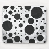 Kohl Black Polka Dot Pattern Mousepad (Vorne)