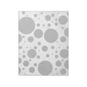 Kohl Black Polka Dot Pattern Notizblock (Rotiert)