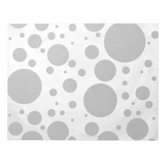Kohl Black Polka Dot Pattern Notizblock (Vorderseite)
