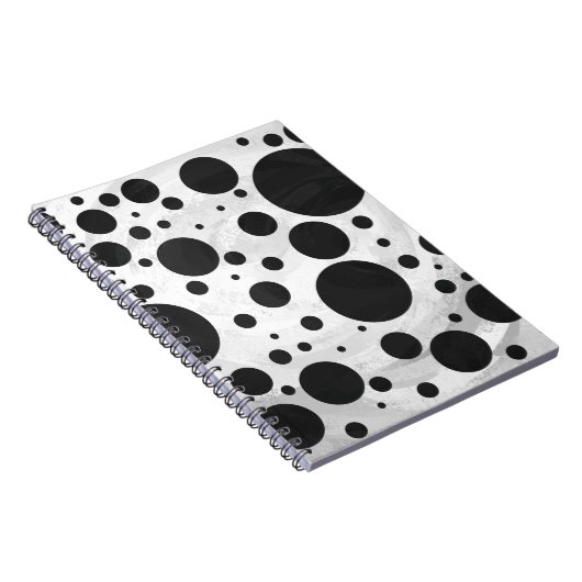 Kohl Black Polka Dot Pattern Notizblock (Rechte Seite)