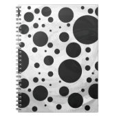 Kohl Black Polka Dot Pattern Notizblock (Vorderseite)