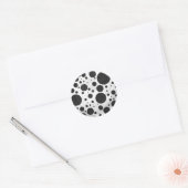 Kohl Black Polka Dot Pattern Runder Aufkleber (Umschlag)