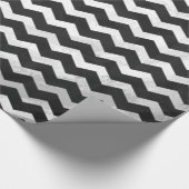 Kohl Black Zickzack Pattern Geschenkpapier (Ecke)