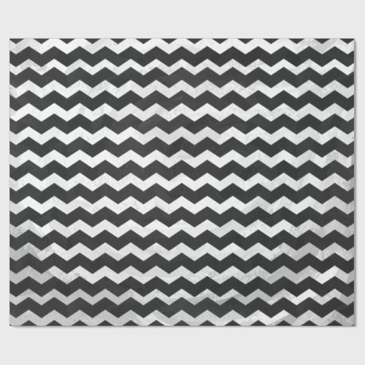 Kohl Black Zickzack Pattern Geschenkpapier (Flach)
