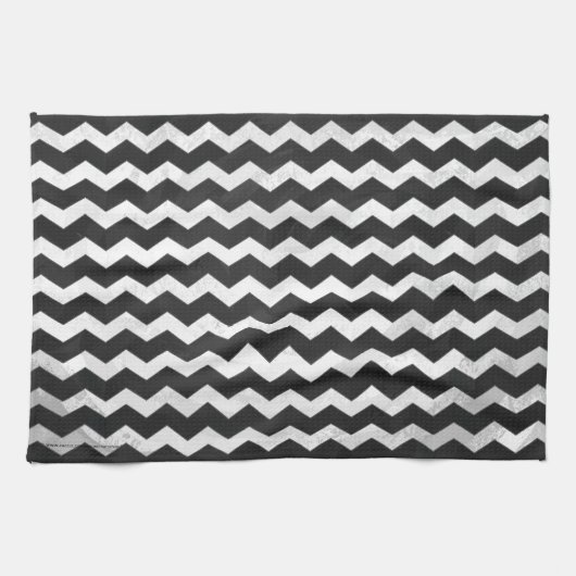 Kohl Black Zickzack Pattern Geschirrtuch (Horizontal)