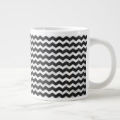 Kohl Black Zickzack Pattern Jumbo-Tasse (Rechts)