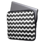 Kohl Black Zickzack Pattern Laptopschutzhülle (Vorderseite Links)