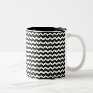 Kohl Black Zickzack Pattern Zweifarbige Tasse