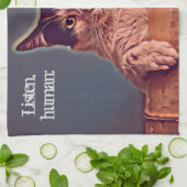 Kohl-Katze Geschirrtuch (Gefaltet)