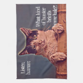 Kohl-Katze Geschirrtuch (Vertikal)