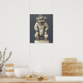 Kohl Pot, der den ägyptischen Haushaltsgott Bes da Poster (Küche)