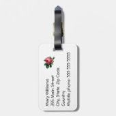 Kohl Rose Gepäckmarke Gepäckanhänger (Rückseite vertikal)