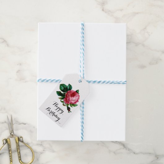 Kohl-Rose Geschenkanhänger (Mit Garn)