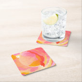 Kohl-Rose III Rechteckiger Pappuntersetzer (Vor Ort)