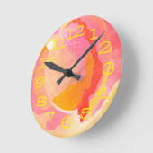 Kohl Rose III Runde Wanduhr (Winkel)