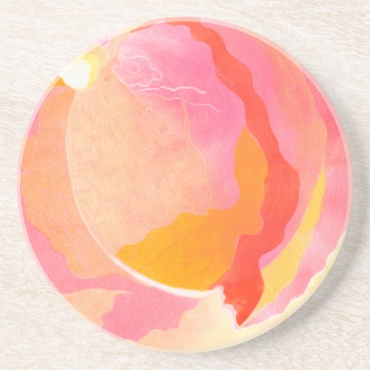 Kohl Rose III Sandstein Untersetzer (Vorne)