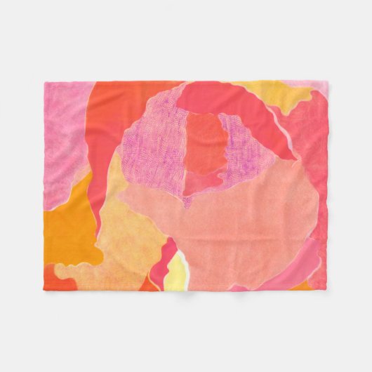 Kohl-Rose IV Fleecedecke (Vorderseite (Horizontal))