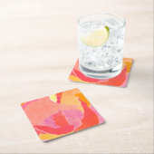 Kohl Rose IV Rechteckiger Pappuntersetzer (Vor Ort)