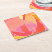 Kohl Rose IV Rechteckiger Pappuntersetzer (angewinkelt)