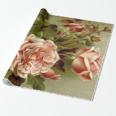 Kohl-Rosen-Blumen-Verpackungs-Papier Geschenkpapier (Ungerollt)