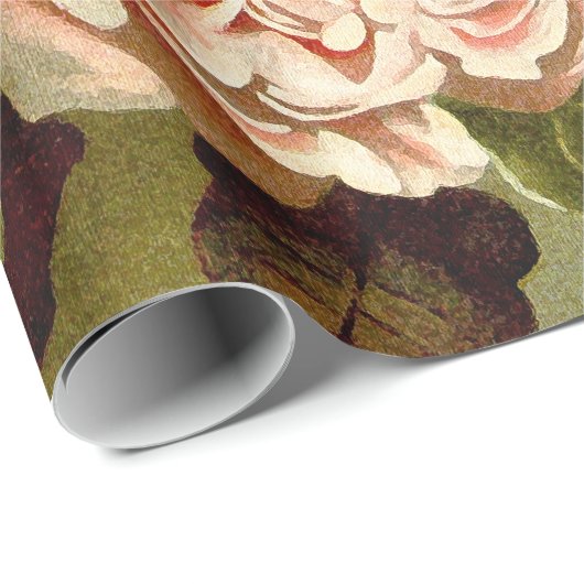 Kohl-Rosen-Blumen-Verpackungs-Papier Geschenkpapier (Rolleneckpunkt)