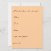 Kohl-Rosen-Brautpartyeinladung Einladung (Rückseite)