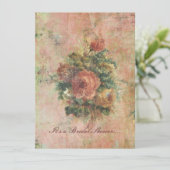 Kohl-Rosen-Brautpartyeinladung Einladung (Stehend Vorderseite)