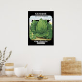 Kohl-Samenpackungsetikett Poster (Küche)