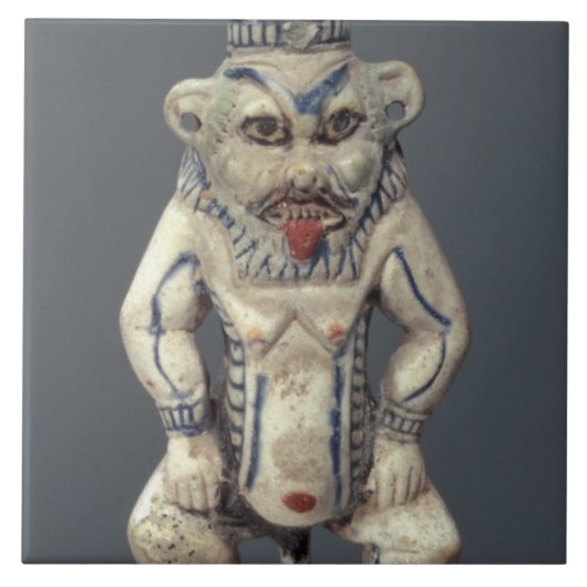 Kohl-Topf, den ägyptischen Haushaltsgott Bes Fliese (Vorderseite)