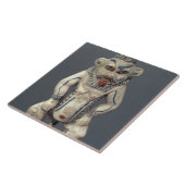 Kohl-Topf, den ägyptischen Haushaltsgott Bes Fliese (Seite)