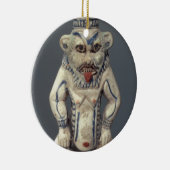 Kohl-Topf, den ägyptischen Haushaltsgott Bes Keramikornament (Rechts)