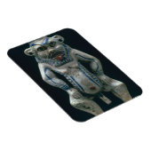 Kohl-Topf in Form des Gottes Bes, Magnet (Rechte Seite)